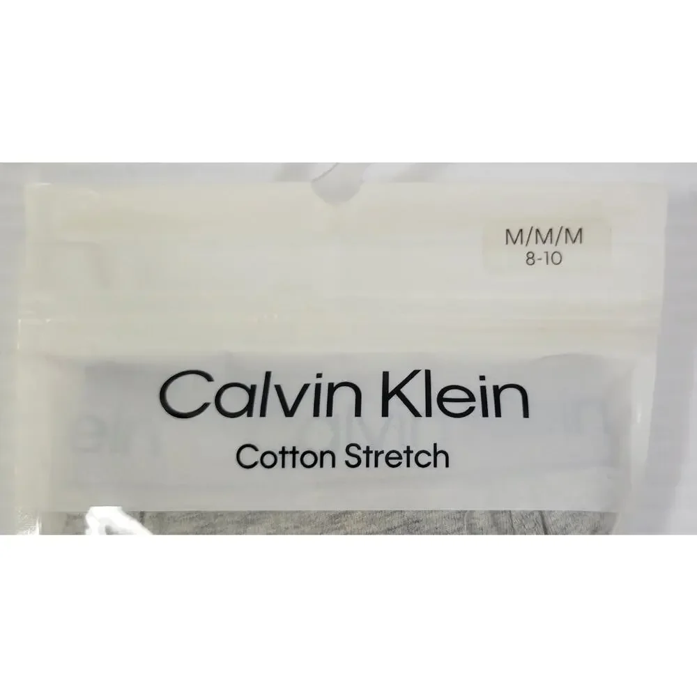 GG) Calvin Klein 2 Pack Cotton Stretch Boys Boxer Briefs Medium 8-10 Navy Gray